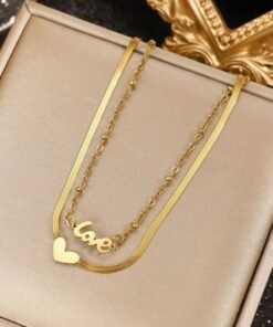 Alternative view of Double layer Love Anklet Payel