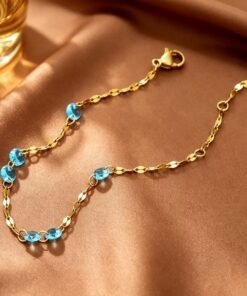 22 karet Gold Plated Diamond Cut Stainless Steel bracelet 2 Year color Guarantee