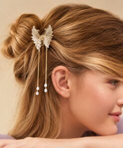 Original Chineese Imported Butterfly Design White Stone Hair Clip