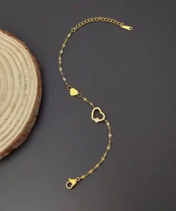 Alternative view of Dual Love with 1 Zircon Stone Bracelet