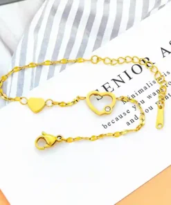 Dual Love with 1 Zircon Stone Bracelet - Image 3