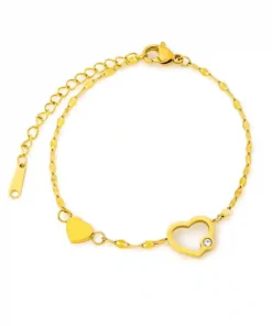 Dual Love with 1 Zircon Stone Bracelet - Image 4