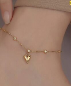 2 pis premium Love payel 22k gold plated PL-08