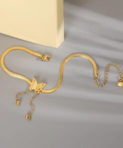 New 22k gold plated Butterfly anklet Payel PL-03 - Image 5