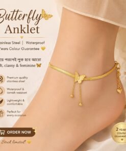 New 22k gold plated Butterfly anklet Payel PL-03 - Image 4