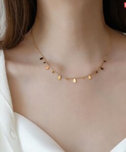 Multi Square Multi Circle Necklace - Image 5
