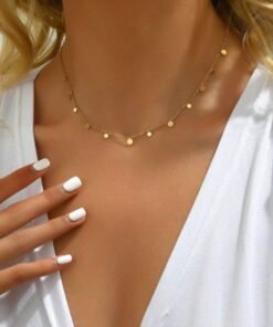 Alternative view of Multi Square Multi Circle Necklace
