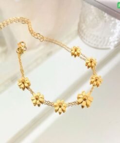 2 pis 7 flower anglet payel(22k gold plated) PL-03 - Image 3
