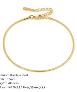 1 chain 18k gold plated Anglet payel( ১ জোড়া) PL38 - Image 5