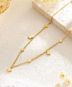 Multi Star 18K Gold Necklace Nc01 - Image 6