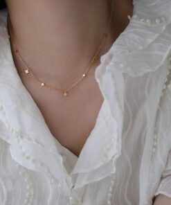 Alternative view of Multi Star 18K Gold Necklace Nc01