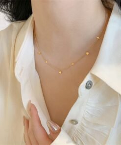 Multi Star 18K Gold Necklace Nc01 - Image 4