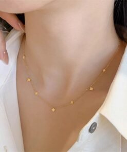 Multi Star 18K Gold Necklace Nc01 - Image 3