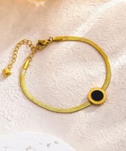 Roman letter O plane chain bracelet - Image 3