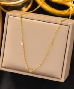 3 Mini Love 18K Gold Necklace NC89q