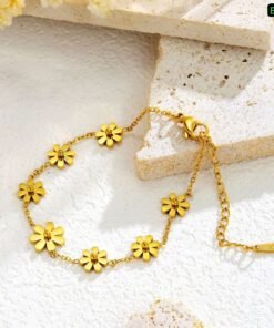7 Flower Stainless steel Bracelet B-02 - Image 3