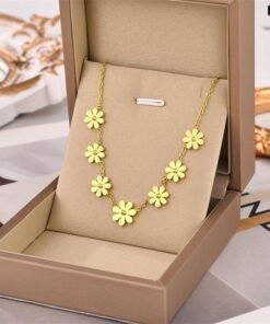 7 Flower Stainless steel Necklace NC80