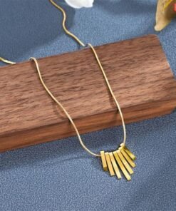 7 Stick 22K Gold Necklace - Image 4