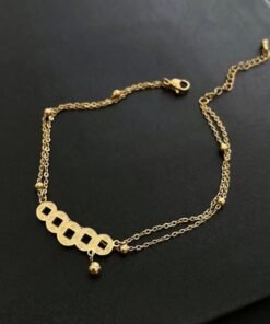 Double chain copper coin anklet payel PL-11 - Image 3