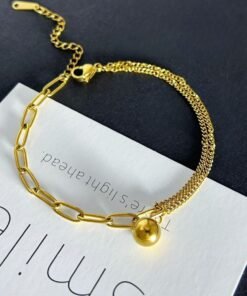 One ball Bead chain 2 layer Bracelet Br03