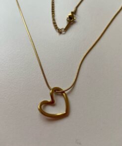 Alternative view of Single Love 22K Gold Polish Necklace Nc90