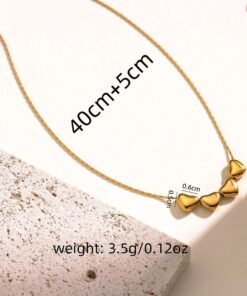 Alternative view of 4 Solid Love Stainless Steel Necklace NC189