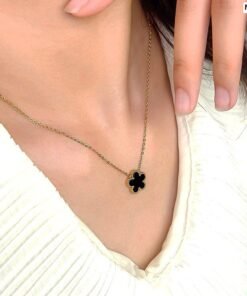 Alternative view of 5 web 21K Gold polish necklace NC168