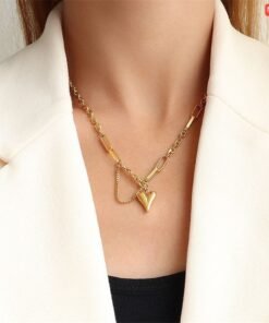Arrow Love thick chain Stainless Steel Necklace NC114