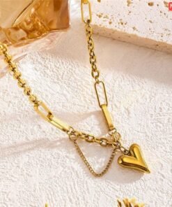 Alternative view of Arrow Love thick chain Stainless Steel Necklace NC114