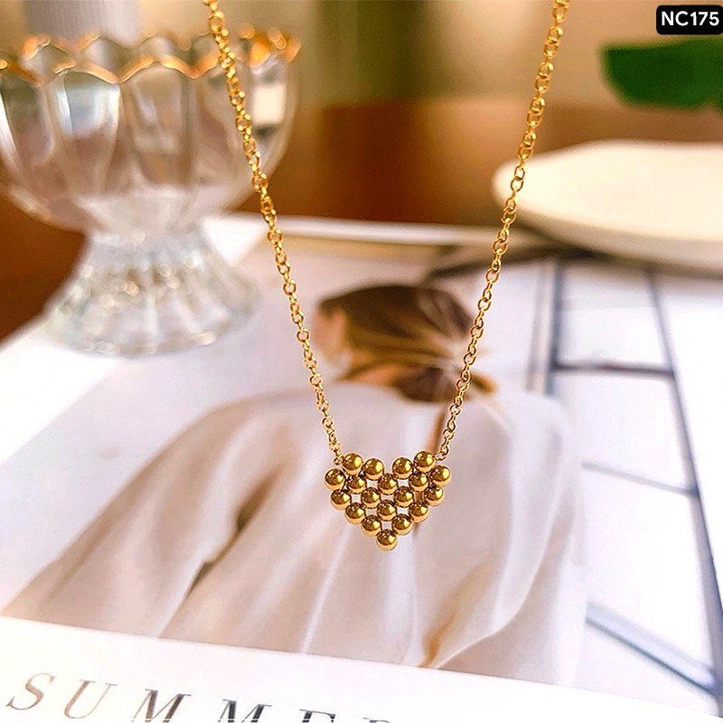 Multi ball Love 18K Gold Necklace NC175 - Image 2