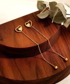 Double Love Shining gold plated sui suta earrings - Image 3