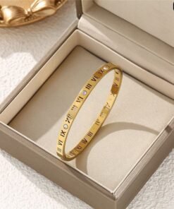 22K Gold Stainless Steel Roman letter Bracelet BR58