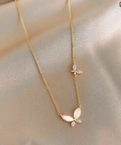 Cat's eye butterfly necklace NC257 - Image 3