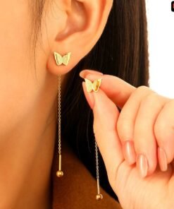 Sui suta earrings Double butterfly - Image 3