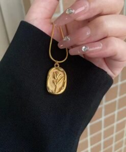 High Grade Tulip Stainless Steel Necklace N86 - Image 3