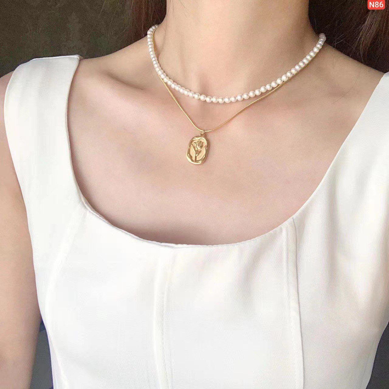 High Grade Tulip Stainless Steel Necklace N86 - Image 4