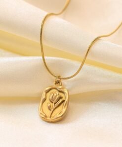 High Grade Tulip Stainless Steel Necklace N86 - Image 5