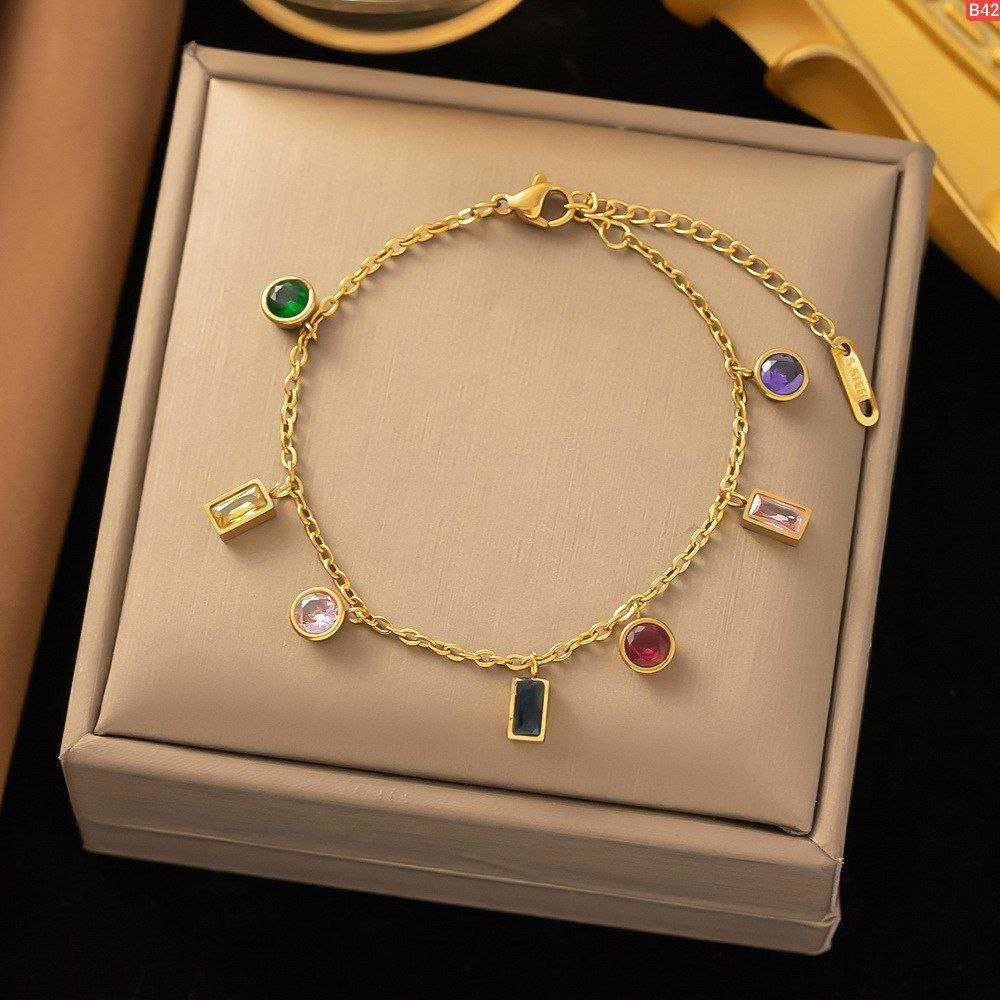 High Quality Multi Colour Stone Bracelet B42 - Image 2