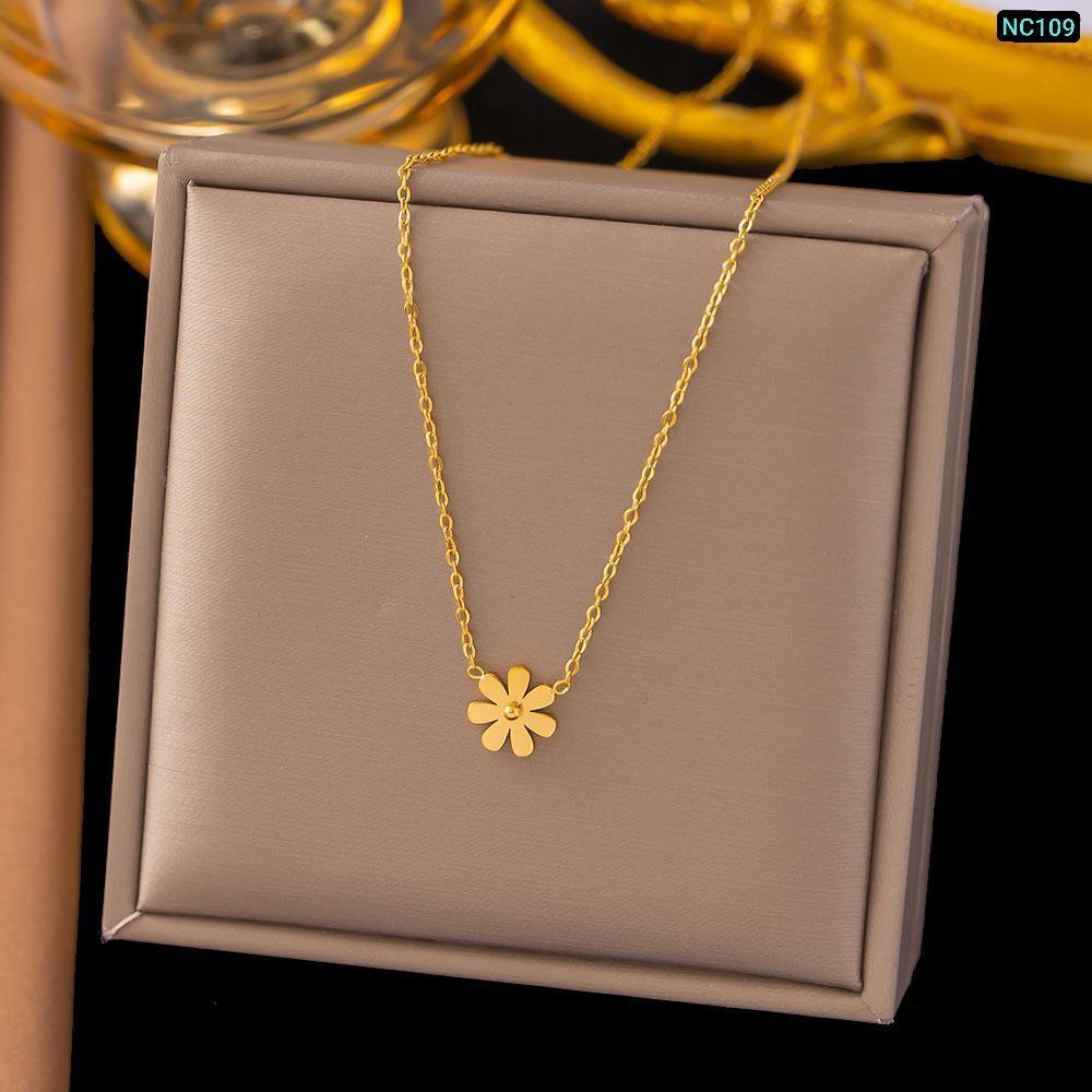 22k gold plated 1 Flower simple Chain NC03 - Image 2