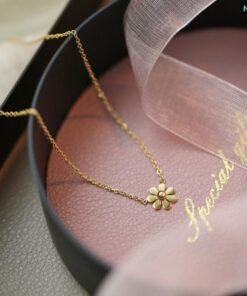 22k gold plated 1 Flower simple Chain NC03