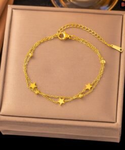 3 star 4 ball double layer bracelet B-01