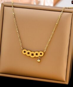 Copper Coin Gold Necklace 222