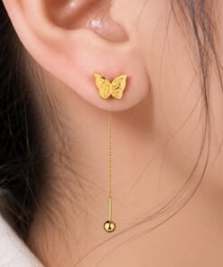 Sui suta earrings Double butterfly