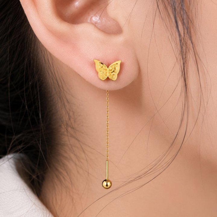Sui suta earrings Double butterfly