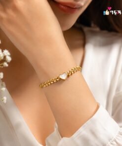 22k gold plated white love bracelet Br10