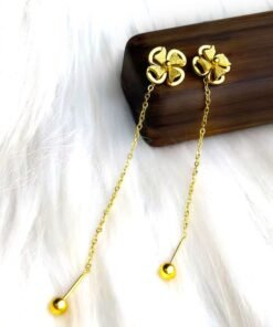 Alternative view of 22karet Shining Gold Plated 4 Leaf Sui Suta Earring