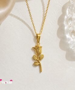 22k gold plated Rose necklace