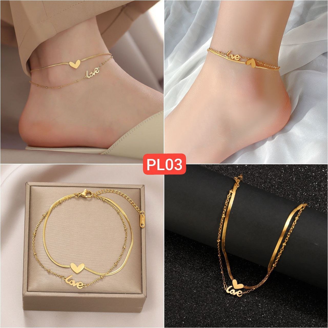 Double layer Love Anklet Payel - Image 3