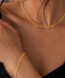 Alternative view of 22K gold plated plane necklace🌸