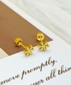 Alternative view of Snow Crystal Shining 22karet Gold Plated Earrings